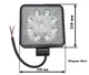 Качественная LED фара БЛИЖНЕГО света квадратная. Светодиодная фара на 9 диодов. 06T-27W/25/F. - изображение 3