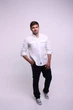 Рубашка ZIBSTUDIO лён карманы 4XL Белая (6157173) - изображение 6