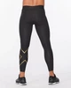 Мужские компрессионные тайтсы 2XU, MCS X Training Compression Tights, S, черный/золотой логотип - изображение 2