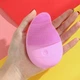 Cиликоновая щеточка для чистки и массажа лица электрическая косметическая щеточка массажер для домашнего ухода Розовая - изображение 2