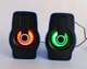 Комп'ютерні колонки USB F&T FT185 з переливчастим підсвічуванням Сині - зображення 3