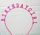 Обруч на день народження "Birthday Girl" рожевий метал (50-610) - зображення 2