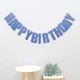 Паперова гірлянда на день народження "Happy Birthday" синя з великими літерами (40-151) - зображення 2