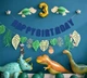 Паперова гірлянда на день народження "Happy Birthday" синя з великими літерами (40-151) - зображення 3