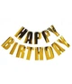Паперова гірлянда на день народження "Happy Birthday" золота з великими літерами 2 м (40-154) - зображення 3