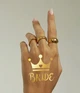 Флеш тату на дівич-вечір "The Bride" з короною (B502) - зображення 3