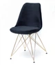 Стул обеденный Onder Mebli MILAN SOFT GD - ML БАРХАТ ЧЕРНЫЙ В - 4 - изображение 1