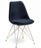 Стул обеденный Onder Mebli MILAN SOFT GD - ML БАРХАТ ЧЕРНЫЙ В - 4 - изображение 2
