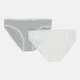 Трусики-слип Manoukian Slips X2 Femme 13890784-1 L Белый/Серый (3349610012995) - изображение 1