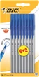 Ручки шариковые BIC Round Stic Exact 6+2 шт Синие (3086123408111) - изображение 1