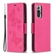 Чехол-книжка с рисунком UniCase Butterfly Pattern для Xiaomi Redmi Note 10 Pro - Rose - изображение 2