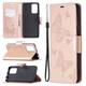 Чехол-книжка с рисунком UniCase Butterfly Pattern для Xiaomi Redmi Note 10 Pro - Rose Gold - изображение 1