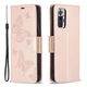Чехол-книжка с рисунком UniCase Butterfly Pattern для Xiaomi Redmi Note 10 Pro - Rose Gold - изображение 2