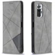 Чохол-книжка з кишеньками UniCase Geometric Pattern для Xiaomi Redmi Note 10 Pro - Grey - зображення 1