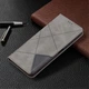 Чохол-книжка з кишеньками UniCase Geometric Pattern для Xiaomi Redmi Note 10 Pro - Grey - зображення 2