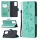 Чехол-книжка с рисунком UniCase Butterfly Pattern для Xiaomi Redmi Note 10 Pro - Green - изображение 1