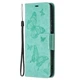 Чехол-книжка с рисунком UniCase Butterfly Pattern для Xiaomi Redmi Note 10 Pro - Green - изображение 3