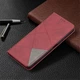 Чехол-книжка с кармашками UniCase Geometric Pattern для Xiaomi Redmi Note 10 Pro - Red - изображение 2