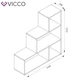 Трикутний стелаж Vicco Asym, 4 комірки, чорний - зображення 7