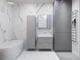 Зеркальный шкаф JUVENTA Manhattan MnhM-70 серый - изображение 2