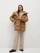 Пуховик зимний женский Mango 77987602-09 L Коричневый (8445156757996) - изображение 1