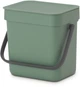 Ведро мусорное Brabantia Sort & Go 3 л Темно-зеленое (129865) - изображение 2