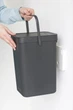 Ведро мусорное Brabantia Sort & Go 12 л Темно-серое (109805) - изображение 5