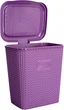 Корзина для порошка Violet House с крышкой Виолетта 28 х 21.5 х 24 см Plum (0028 Виолетта PLUM) - изображение 3