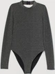 Блузка-боди H&M 0792490_сер.сплошн S Черная (KZ2000000916675_KAY2000000916675_LD2000001292716) - изображение 1