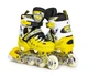Роликові ковзани дитячі розсувні Scale Sports YELLOW LF 905 Жовті розмір 29-33 передні колеса світяться - зображення 2