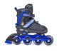 Ролики дитячі розсувні Caroman Sport Black & Blue розмір 36-39 Чорні з синім передні колеса СВІТЯТЬСЯ - зображення 3