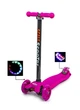 Самокат детский трехколесный MAXI Scooter PINK Розовый Светящиеся колеса Съемный руль - изображение 1