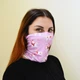 Защитная бафф маска на лицо 4Profi New Year Pink размер S 14790_2 - изображение 1