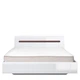 Кровать Ацтека LOZ/160 (BRW (Black Red White)) Белый + Белый глянец 160х200 см 261825_01 - изображение 1