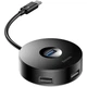 USB хаб BASEUS round box HUB adapter | Type-C to USB 3.0 * 1 + USB 2.0 * 3 . Black - зображення 6