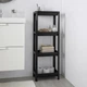 Стеллаж IKEA VESKEN черный 37x23x101 см 304.508.07 - изображение 2