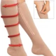 Лечебные компрессионные гольфы от варикоза S-M Zip Sox со змейкой бежевые - изображение 1