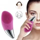 Электрическая силиконовая щетка-массажер для лица Sonic Facial Brush Фиолетовая - изображение 2