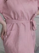 Женский льняной халат "Кимоно" роза XL - linen island (131932) - изображение 4