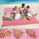 ​Коврик - сетка для пляжа Антипесок 200 х 150 см Sand Leakage Beach-Mat Пляжная подстилка розовая - изображение 2