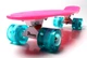 Пенни борд (Penny Board) 22" со светящимися колесами бирюзового цвета, Розовый - изображение 3