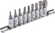 Набор насадок отверточных Mastertool CRV 1/4", TORX (Т10/15/ 20/ 27/ 30/ 40/ 45/ 50/ 60) 9 шт (78-1400) - изображение 2