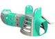Горка детская с тоннелем 130 см Doloni Toys серый-бирюза 01470/1 - изображение 4