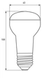 Світлодіодна лампа EUROLAMP R63 9W E27 3000K (LED-R63-09272(P)) - зображення 4