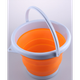 Dедро силіконове туристичне складане Collapsible Bucket Складене силіконове відро 1 0 літрів Помаранчеве - зображення 2