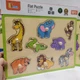 Вкладыши Монтессори Viga Toys Дикие животные, деревянный пазл для малышей (50019) - изображение 2