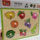 Дерев’яні вкладиші Viga Toys Фрукти Яскраві пазли-фігурки для дітей (50020) - зображення 2