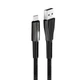 Кабель ColorWay USB - USB Type-C (M/M), Zinc Alloy + Led, 2.4 А, 1 м, Black (CW-CBUC035-BK) - изображение 2
