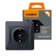 Розетка 1-я с заземлением VIDEX Binera черный графит (VF-BNSK1G-BG) - изображение 2