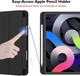 Силиконовый чехол обложка + Pencil Holder BBM1 для iPad Air 4 2020/Air 5 2022 10,9"/Air 11" 2024(M2)/2025(M3)/2026(M4) Черный - изображение 7
